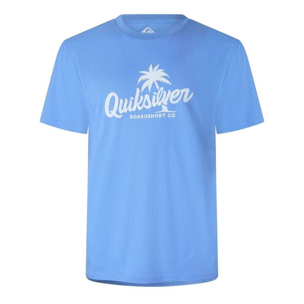 Quiksilver Mens Graphic Print T-Shirt / Riviera Blue